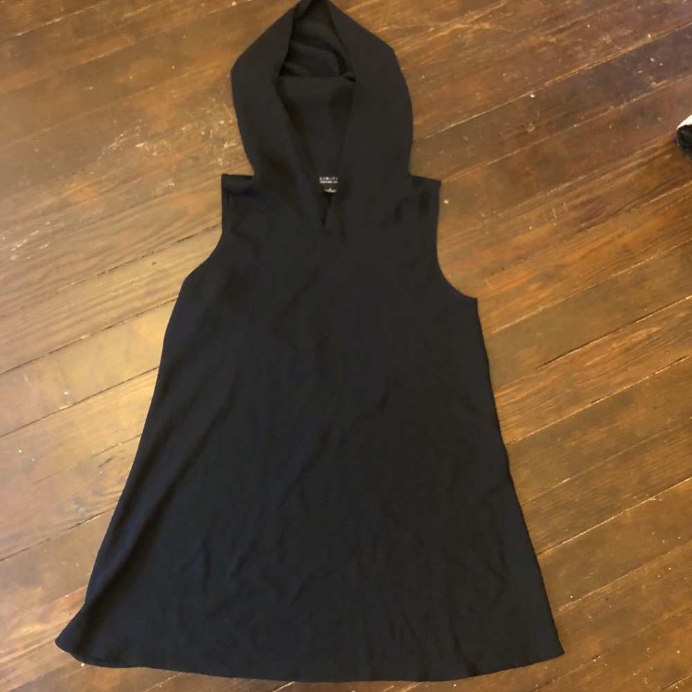Hooded sheer shirt